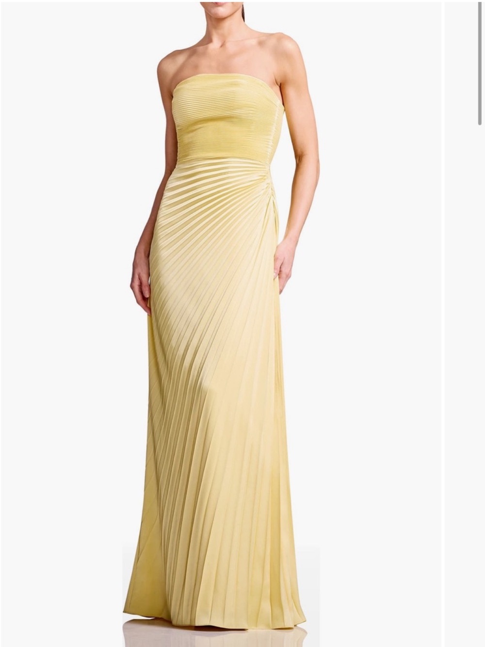✨NEW✨ Dress the Population Kinley Accordian Pleat Dress Yellow